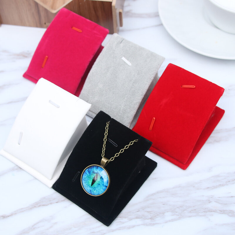 1Pc New Velvet Pendant Necklace Chain Jewelry Watch Display Stand Holder Bracelet Chain Rack Jewelry Organizer Display Stand