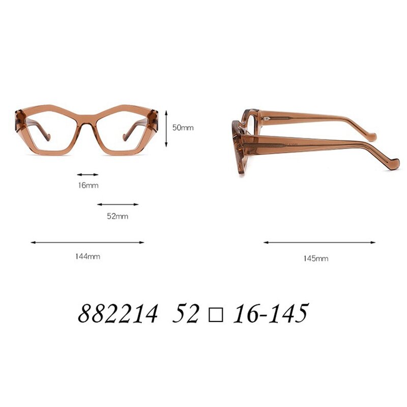Óculos estilo luz anti-azul para mulheres, óculos vintage, lente clara, designer de marca, armação de óculos acetato feminino