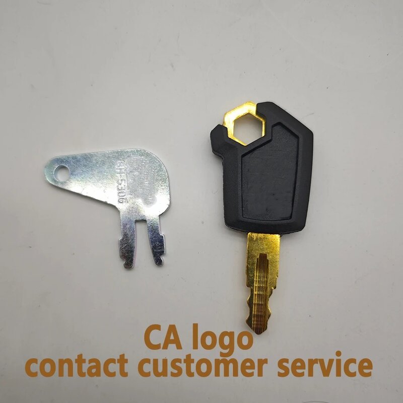 8H5306 5P8500 For Excavator Heavy Equipment Keychain F0002 Ignition Key with Bucket Key Chain