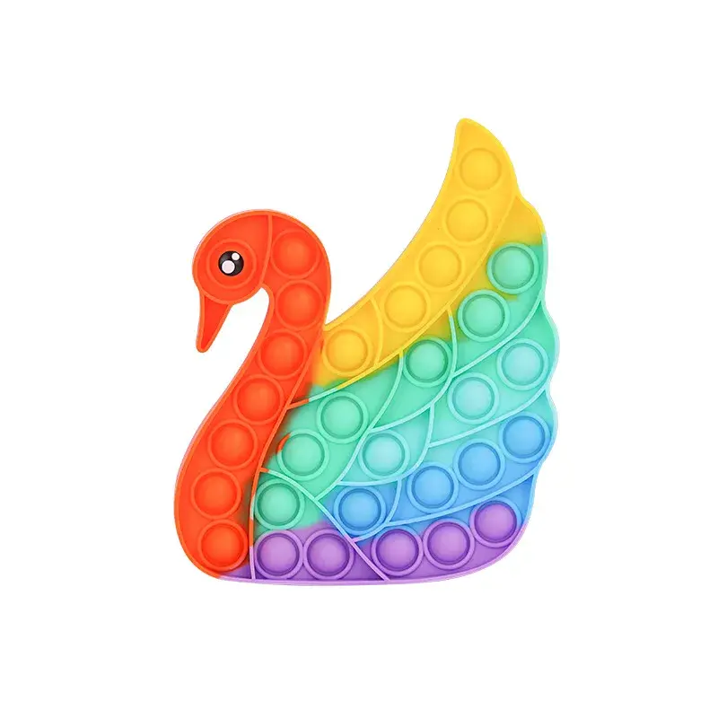 Śliczne Fidget reliever stres zabawki Rainbow Push Bubble zabawki antystresowe dorosłych dzieci proste dołek zabawki, aby złagodzić autyzm dzieci prezent