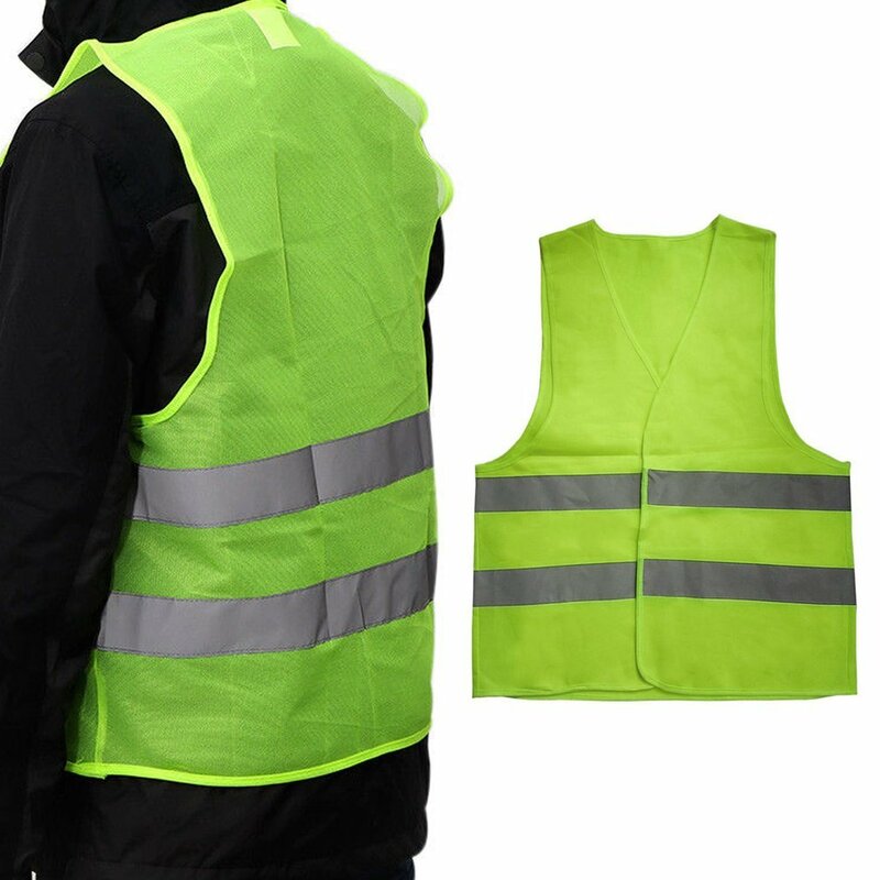Chaleco reflectante fluorescente para exteriores, ropa de seguridad para correr, ventilar seguro, alta visibilidad, amarillo, naranja, azul, verde