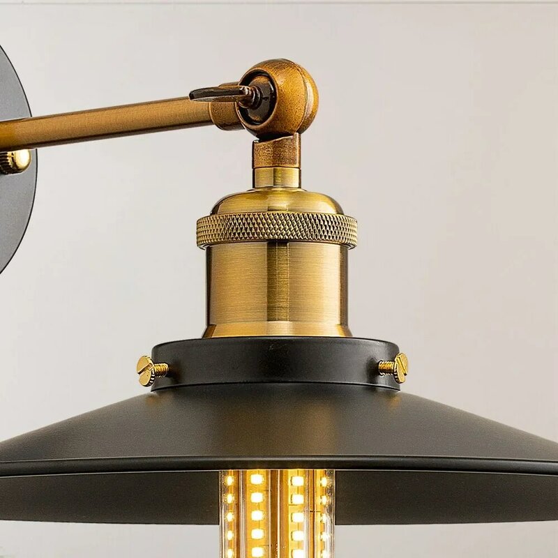 Lámpara de pared Retro con interruptor, candelabro de lámparas de pared de hierro Industrial Vintage para Loft, dormitorio, Bar, cafetería, decoración del hogar