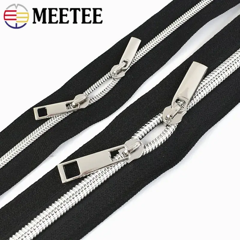 Meetee 10/20Pcs 3# 5# Zipper Sliders for Nylon Zippers Clothes Jacket Zip Puller Backpack Zips Head Repair Kit Sewing Accessory