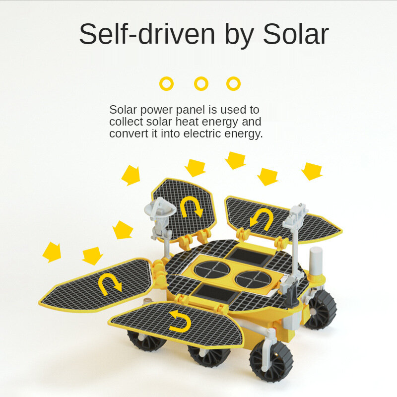 Assemblaggio fai da te Solar Mars Rover Electric Mechanical Car Science Tech Puzzle Toy Bionic Smart Robot Car Toys Education Blocks Toys