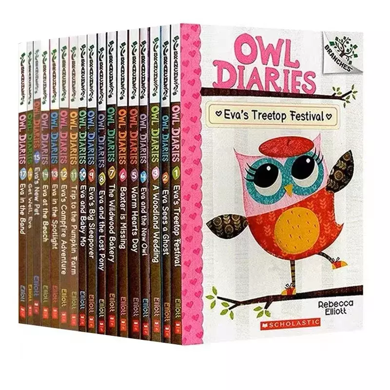 17 Books/Set Owl Diaries English Picture Book Kids Early Education Childhood Learning Writing Diary Girls' Age 6-12 Years