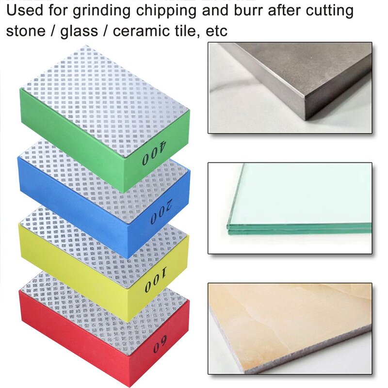 Diamond Hand Polishing Pad Stone Polishing Hand Wiper Glass Polish Grinding Metal Wood Ceramic Tile Diamond Abrasive Pads