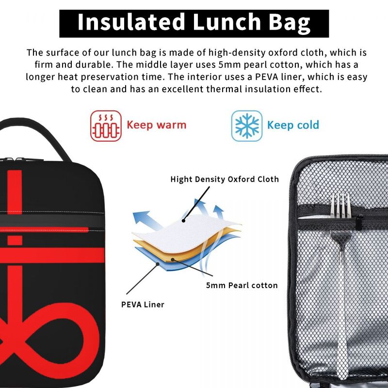 Isolierte Lunch-Tasche die Bindung von Isaac Wiedergeburt Lunchbox Tote Food Handtasche