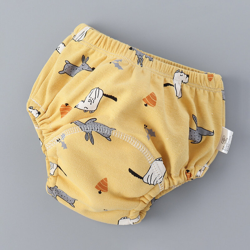 Детские тренировочные штаны, моющиеся 6-слойные марлевые пеленки, штаны для обучения, детские дышащие подгузники с карманами