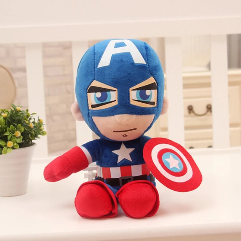 27cm Superhelden Plüschtiere Rächer Superman Kapitän Amerika Iron Man Batman Superman weiche ausgestopfte Puppen Geschenke für Kinder