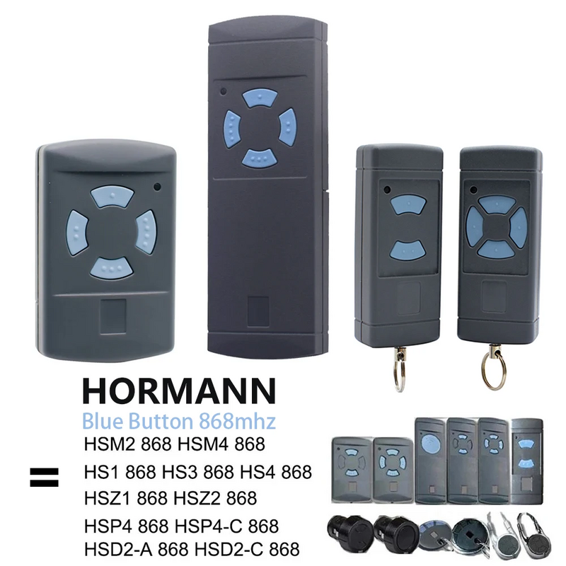 Compatível com HORMANN Controle Remoto, Transmissor, Porta da Garagem, Comando Remoto, Interruptor Barreira, 868 MHz, HSM2,HSM4, 868