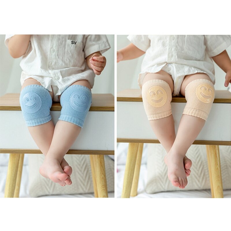 1 ペアベビークロールアンチスリップニーパッド幼児安全肘クッション幼児レッグウォーマー膝サポートプロテクター