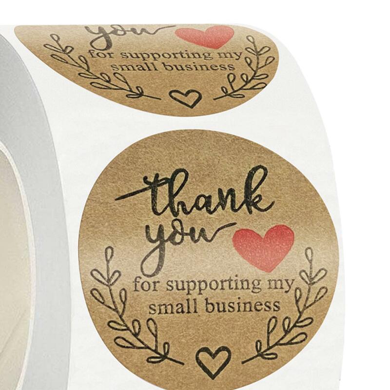 Putaran stiker terima kasih Label alat tulis Tag untuk DIY kerajinan hadiah pernikahan paket