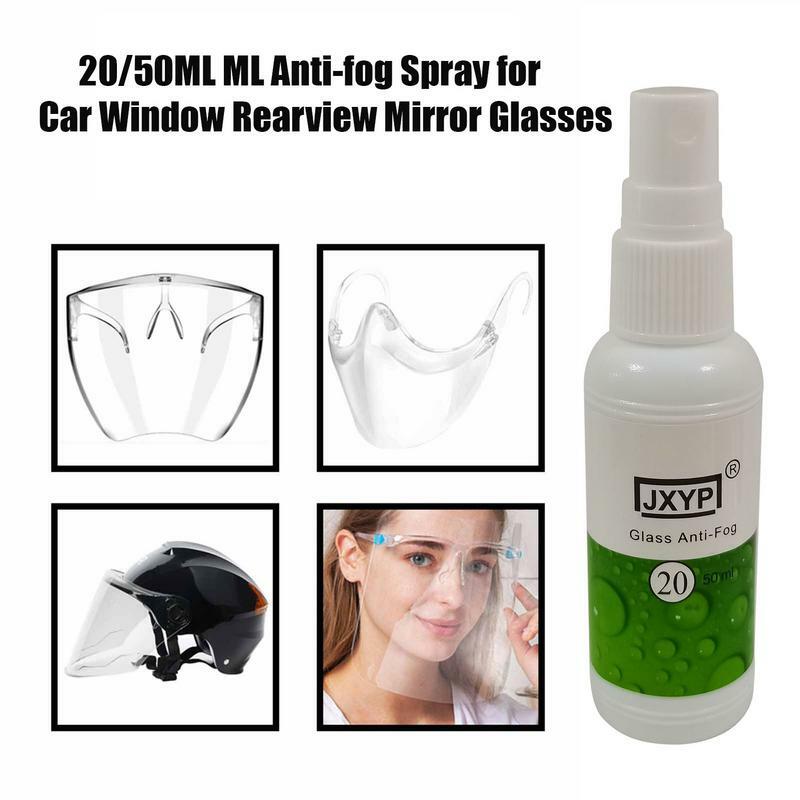 20/50ML Car Window Anti-fog Spray Espelho Retrovisor Anti-embaçamento Agente Capacete Pára-brisa Lens Óculos Óculos Óculos de Natação Antifoggant