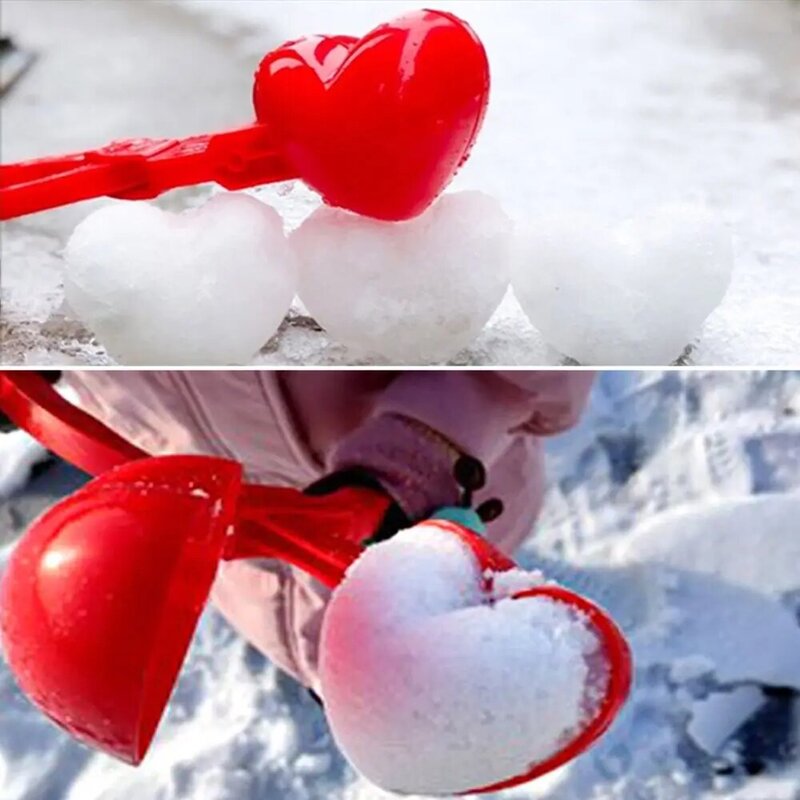 Plastic Pentagram Duck Children Heart Snowball Maker Snow Game Toys Outdoor Mold Toys Snowball Clip