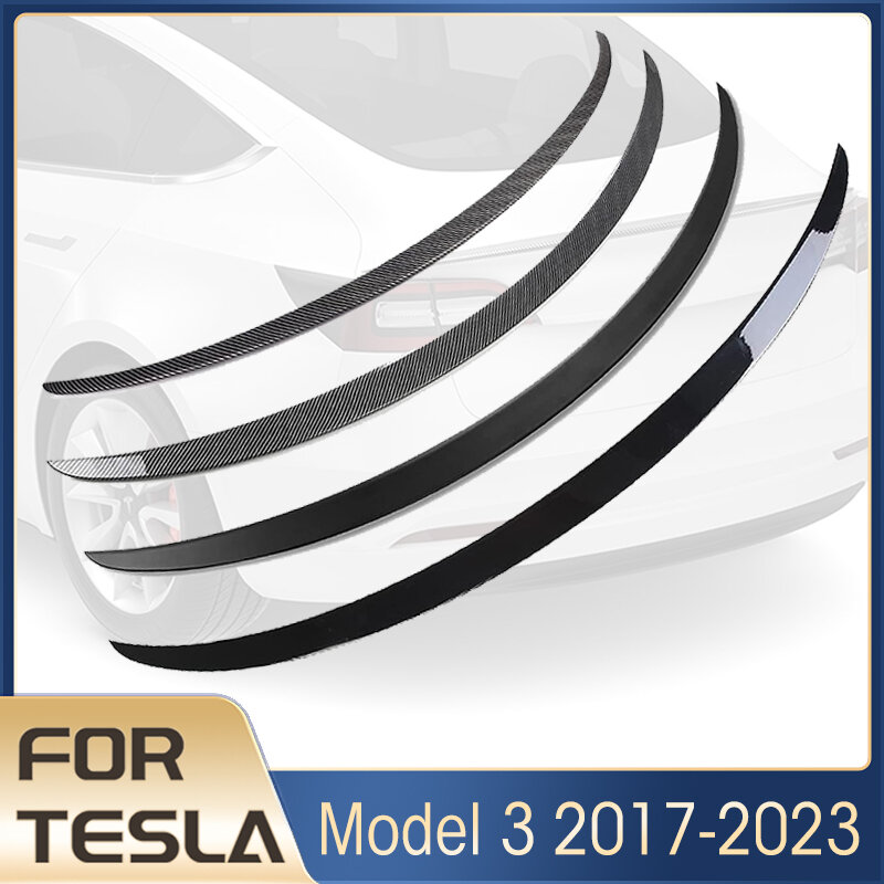 Untuk Tesla Model 3 sayap Spoiler untuk Tesla Model 3 2023 Aksesori bagasi belakang ABS sayap Spoiler bagian eksterior Aksesori