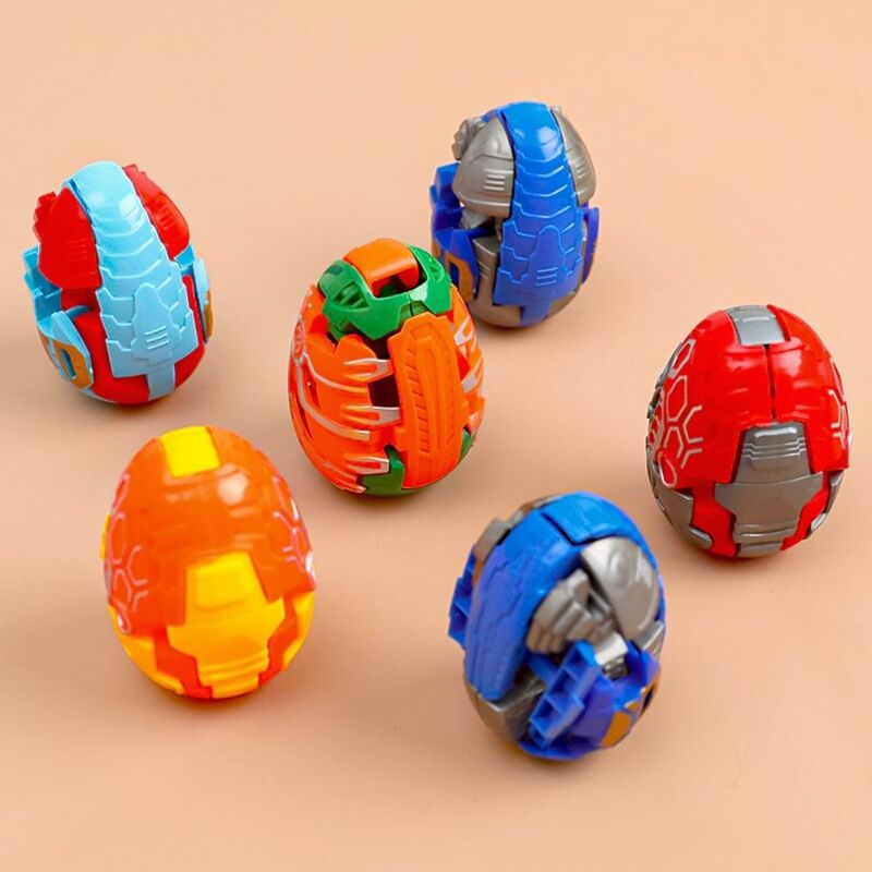 Huevos de dinosaurio de plástico que transforman, divertido y creativo juguete, Robot de dinosaurio tiranosaurio, modelo de dinosaurio educativo temprano