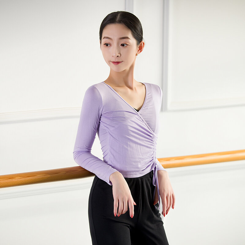 Pakaian dansa balet wanita, balerina Musim Dingin 2024, kostum dansa klasik lembut nyaman