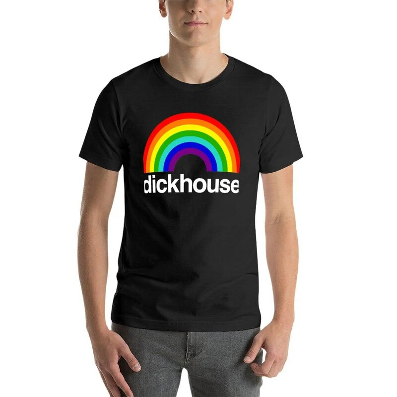 Dickhouse-Camiseta divertida para hombre, Blusa de manga corta