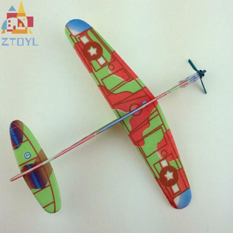 Ztoyl 18.5*19 Cm Stretch Flying Zweefvliegtuig Vliegtuigen Vliegtuig Childrens Kids Speelgoed Spel Goedkope Gift Diy Assemblage Model Educatief speelgoed