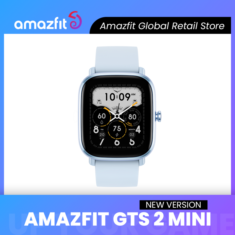 Produk Baru 2022 Amazfit GTS 2 Mini Versi Baru Jam Tangan Pintar Pengawasan Tidur 68 + Mode Olahraga Jam Tangan Pintar untuk Android untuk IOS