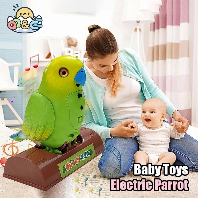 Kinderspiel zeug elektrischer Papagei sprechen und singen Hand Geste spüren lustige Platte Haustier Lernspiel zeug für Baby geschenke
