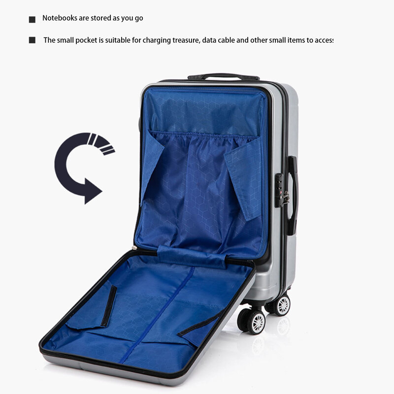 New Luggage 20 " 24 inch boarding suitcase side opening travel bags women trolley case suitcases travel strong durable trunk man
