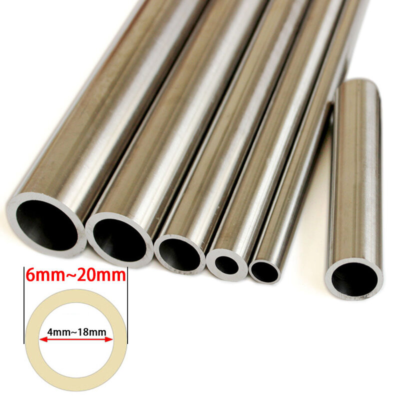 304 pipa presisi Stainless Steel diameter luar 6 ~ 20mm Diameter dalam 19mm 18mm 17mm 5mm dipoles dalam luar OD6 sampai OD20mm