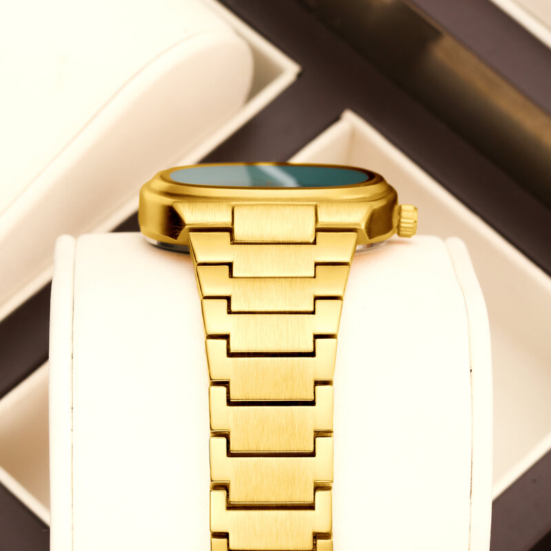 Оригинальные женские кварцевые наручные часы YaLaLuSi, популярный бренд, функция двойного календаря, Золотая деловая элегантная коробка для часов с ионным покрытием