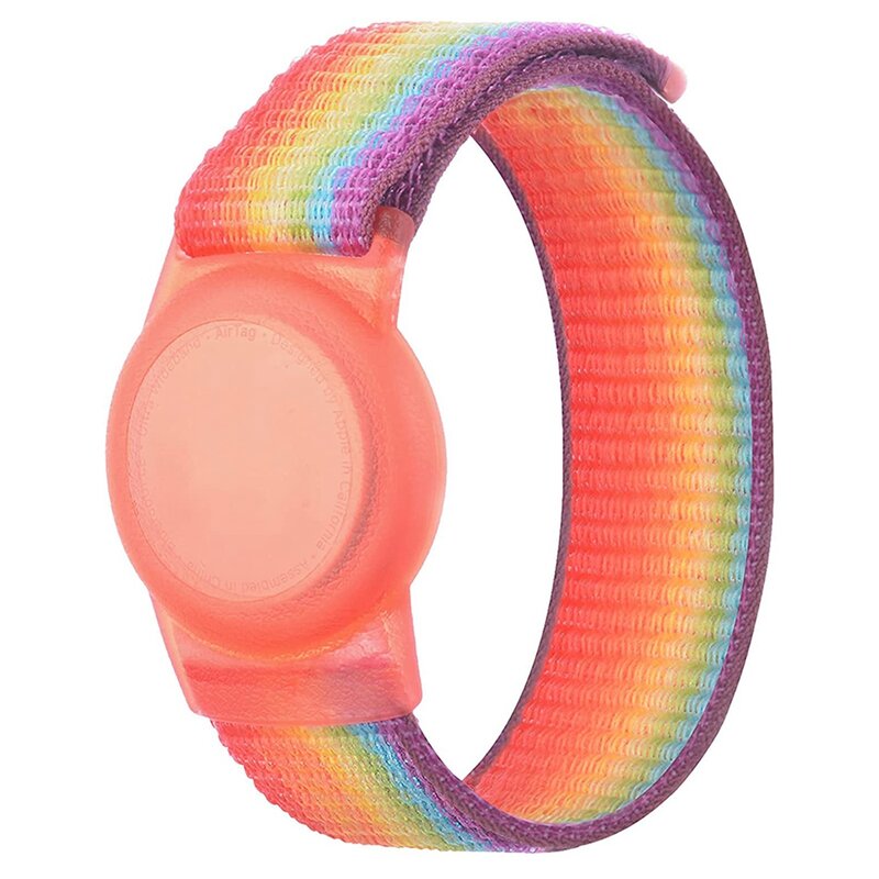 Kid Wristband Compatible with , Protective Case for Air Tag GPS Tracker Holder with Nylon Bracelet B