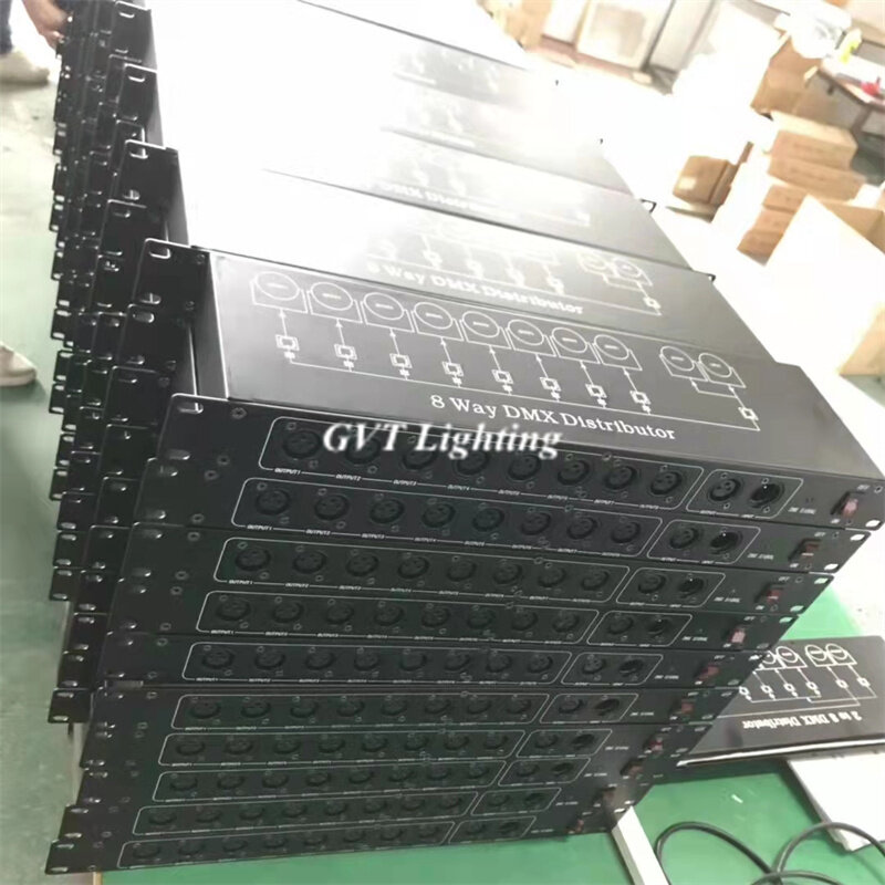 شحن سريع أفضل جودة 8CH DMX الخائن DMX512 ضوء أضواء للمسرح مكبر صوت أحادي الخائن 8 طريقة DMX الموزع