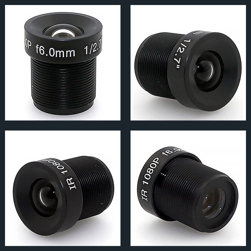 Objectif de caméra de sécurité CCTV, 1080P, 2.8mm, 3.6mm, 6mm, M12, ouverture 2MP, F1.8, Format d'image 1/2 ", objectif de caméra de surveillance HD