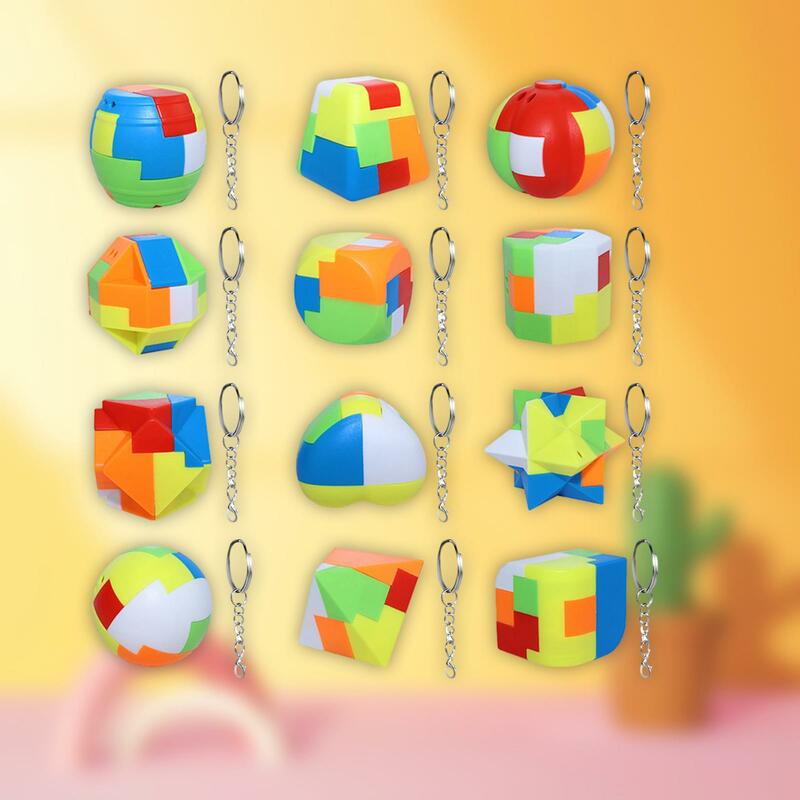 12Pcs 3D puzzle Lock Toy Mind Games rompicapo per regali di compleanno