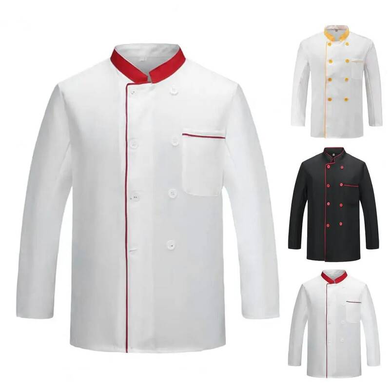 Fique colarinho Chef uniforme para restaurante, Camisa legal, Camisa seca rápida