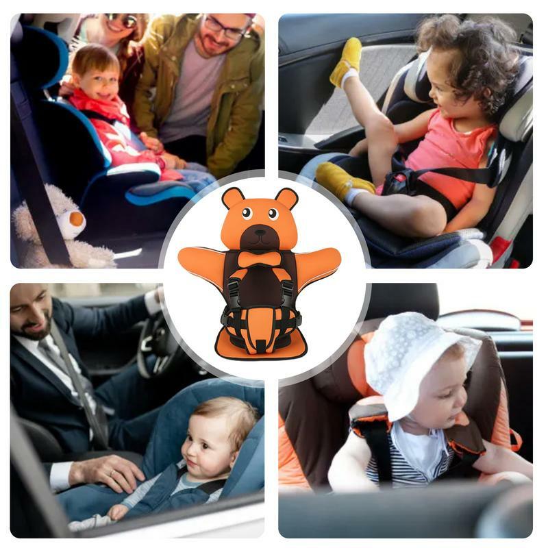 Child Safety Seat Mat  Breathable Chairs Mats Baby Car Seat Cushion Adjustable Stroller Seat Pad Portable Seat Pad Bear Seat Pad