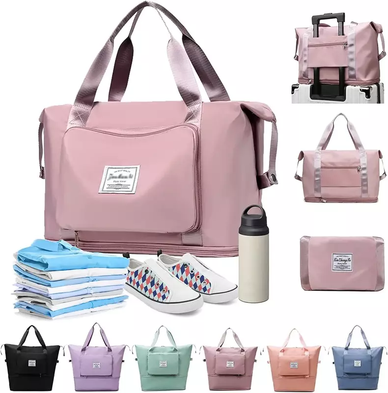 Bolsa de ombro duffle feminina, grande bolsa multifuncional para meninas, feminina, grande capacidade, para armazenamento esportivo, bolsa de viagem