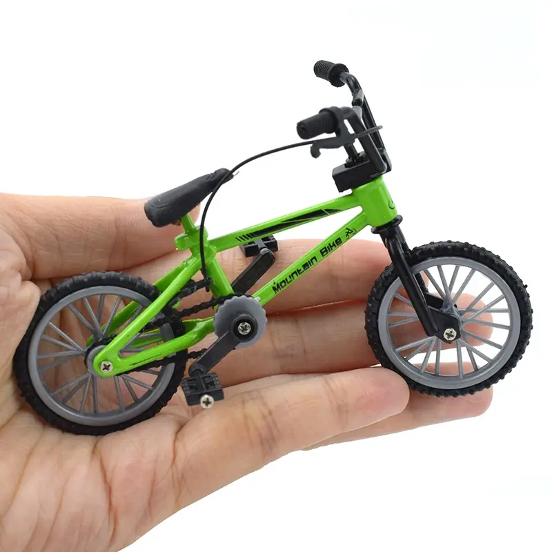 1 Stuks Vinger Bmx Fiets Speelgoed Voor Jongens Mini Fiets Met Rem Touw Legering Bmx Functionele Mountainbike Model Speelgoed Voor Kinderen Cadeau