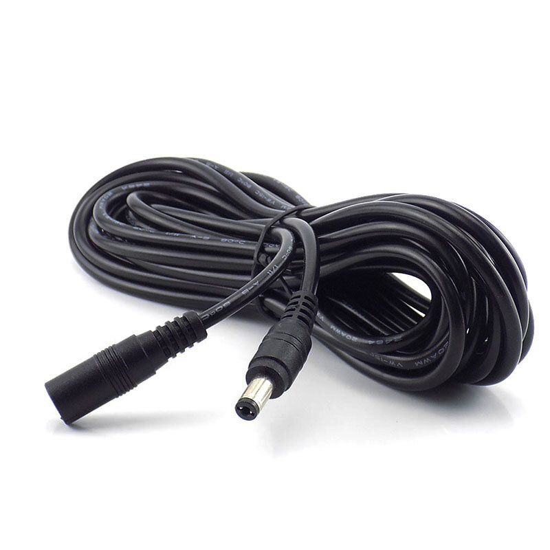 12V Gleichstrom kabel Verlängerung kabel Buchse zu Stecker 5,5mm x 2,1mm Adapter für LED-Licht leiste der CCTV-Kamera
