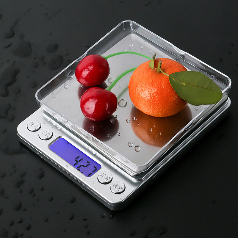 Elektroniczny 500g/0.01g 3000g/0.1g cyfrowa kuchenna skala biżuteria bilans Gram LCD gotowanie żywności ważenie do ważenia laboratorium
