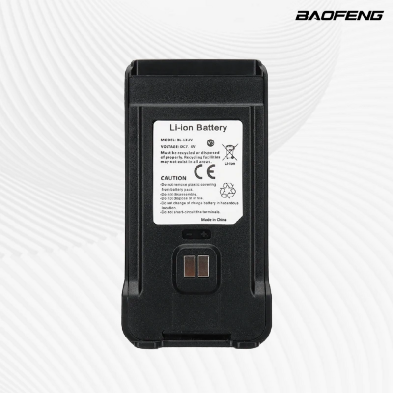 Baofeng-M-13 Pro Carregador Tipo-C, Bateria Li-ion BL-13 UV, Compatível com Walkie Talkie, Original