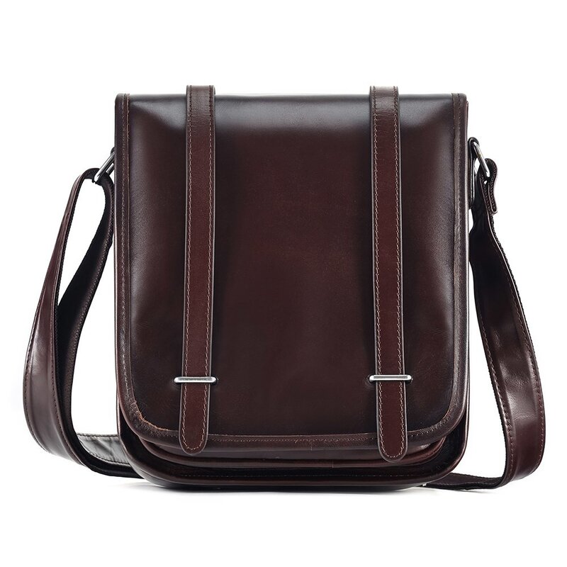 Genuine Leather Shoulder Bag for Men Luxury Oil Wax Crossbody Bags Casual Small Messenger Travel Work Business