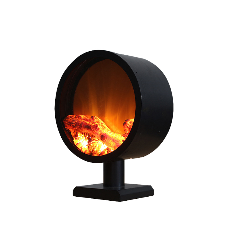 Benutzer definierte europäische LED simulierte Flammen effekt Kamin 15 Zoll Desktop dekorative runde elektrische Kamin