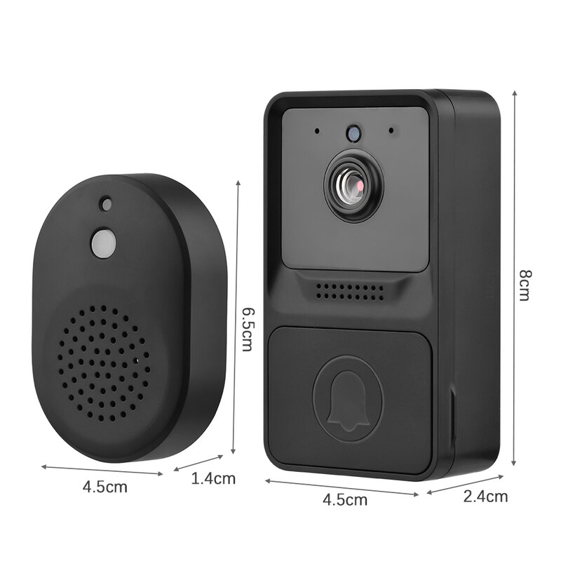 HD High Resolution Visual Smart Security Doorbell Camera Wireless Video Doorbell with IR Night Vision Real-Time Monitoring
