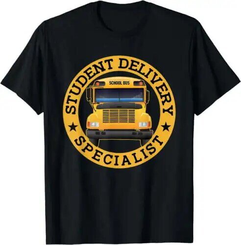 تي شيرت أسود لسائق الحافلة المدرسية ، توصيل للطلاب ، تي شيرت طالب مضحك