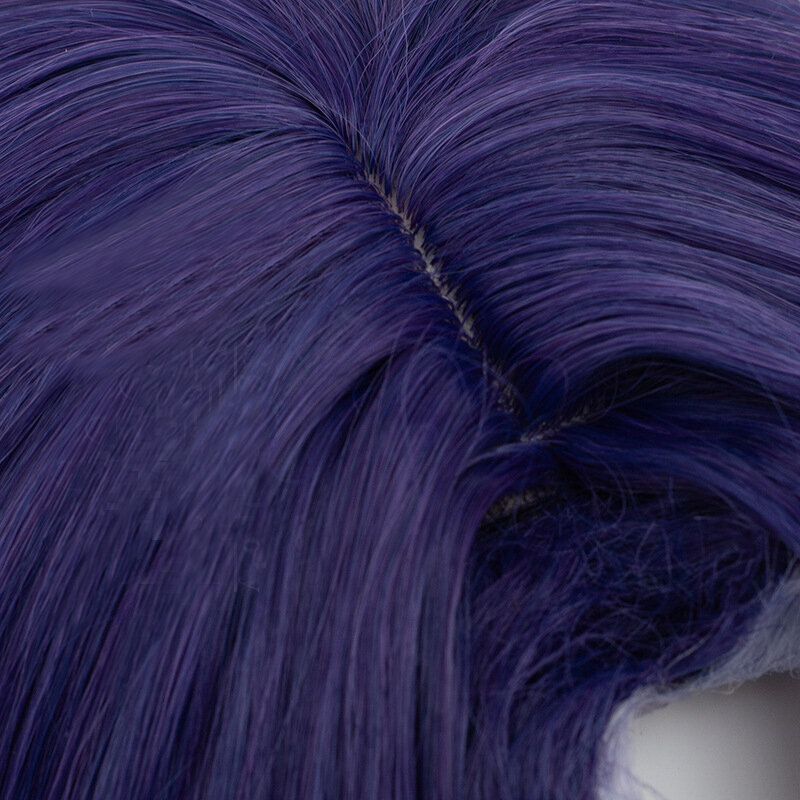 Wig rambut sintetis l-email, Wig Cosplay permainan Honkai Star Rail, Wig tahan panas, Wig Cosplay warna ungu gelap dan terang 35cm