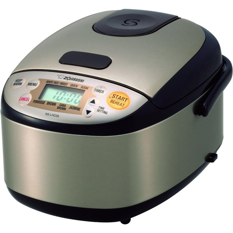 Zojirushi NS-LHC05 Micom Rice Cooker & Warmer, 3 Cups Uncooked Stainless Dark Brown