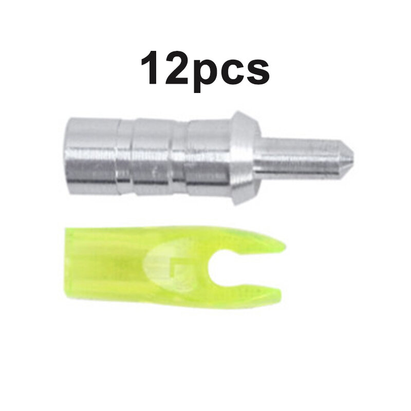 Konektor panahan Nock pin adaptor aluminium ID6.2mm perlindungan luar ruangan ujung belakang Set aksesoris portabel