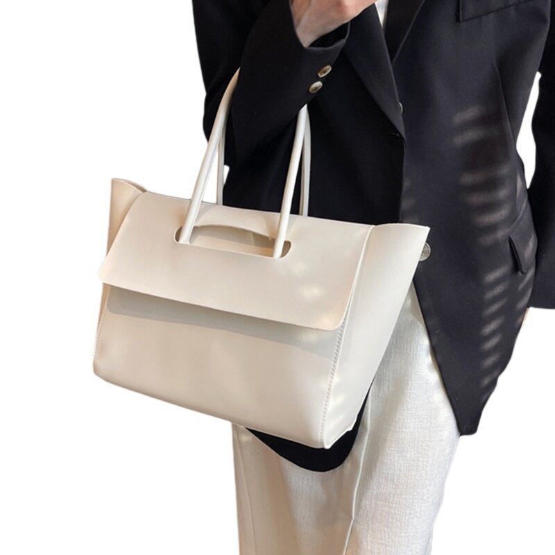 Tas met grote capaciteit PU-draagtas Praktische tas voor dames voor werk, school en reizen
