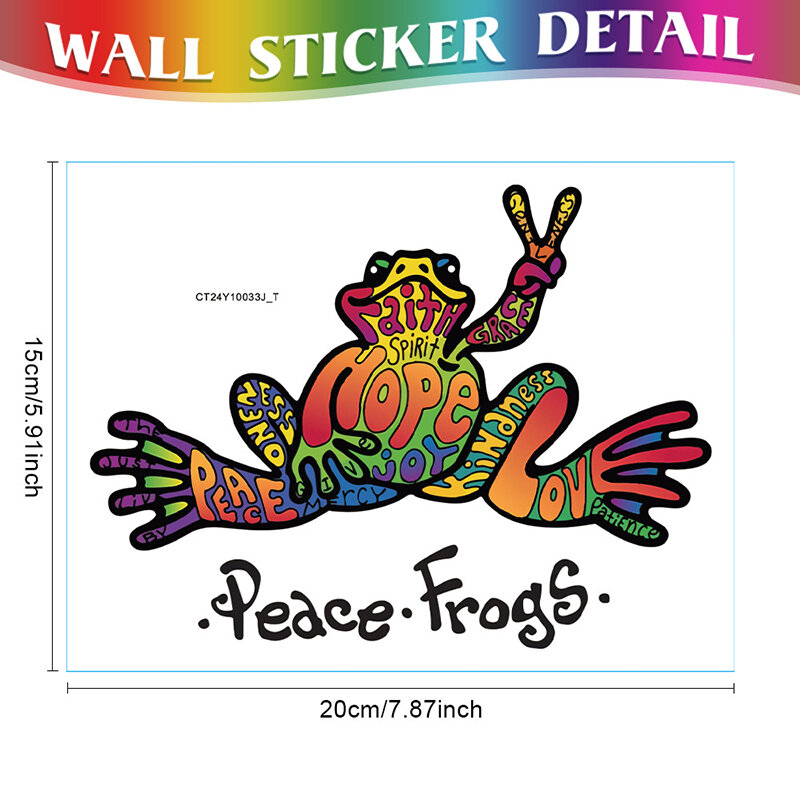 20*15cm Personality PVC Decal Hope Peace Frog Car Sticker On Motorcycle Laptop Decorative Accessories