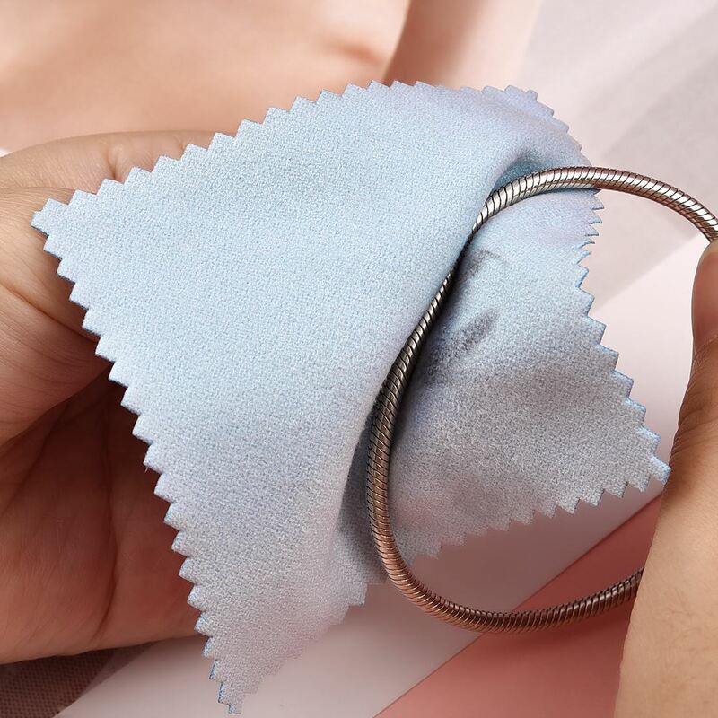 50ชิ้น10x6 5ซม./10x 6ซม./8x6ซม. ผ้าขัดเงาสีเงินแบบนิ่มเช็ดทำความสะอาดผ้าเช็ดสำหรับสร้อยคอแหวนเครื่องมือทำความสะอาด
