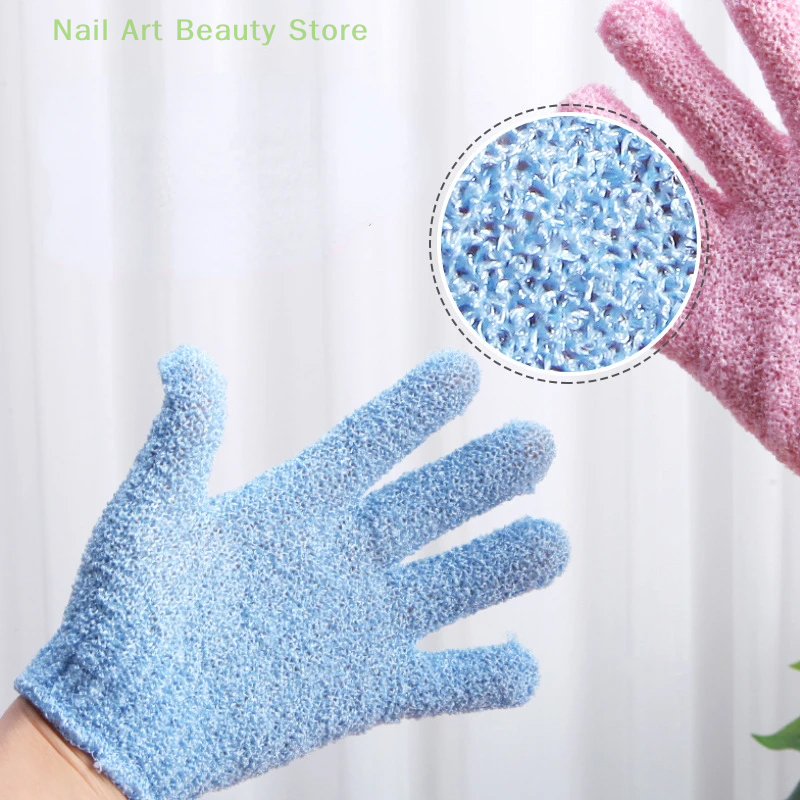 2 Pcs Shower Gloves Skin Exfoliation Body Massage Sponge Shower Scrubber Back Scrub Moisturising Spa Supplies